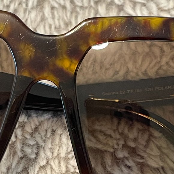 Tom Ford Sabrina-02 FT764 58-16 140 Square DARK HAVANA Polarized Sunglasses main image 13